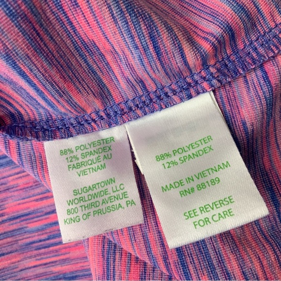 Lilly Pulitzer Fit and Flare Dress Cove Flamingo Pink Space Tie Dye. Size Small - Picture 7 of 8